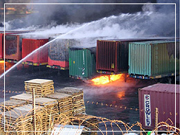 Fire in a factory